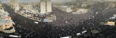 Haredi demonstration against the conscription of yeshiva pupils