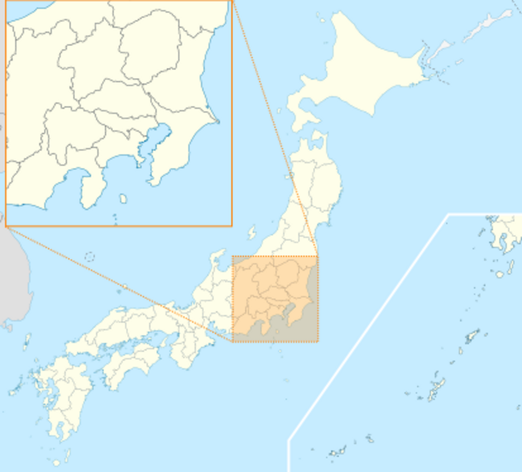 Location map/data/Japan Greater Tokyo area is located in Japan