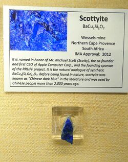 Scottyite, Wessels Mine, Northern Cape Province, South Africa - University of Arizona Mineral Museum - University of Arizona - Tucson, AZ - DSC08552.jpg