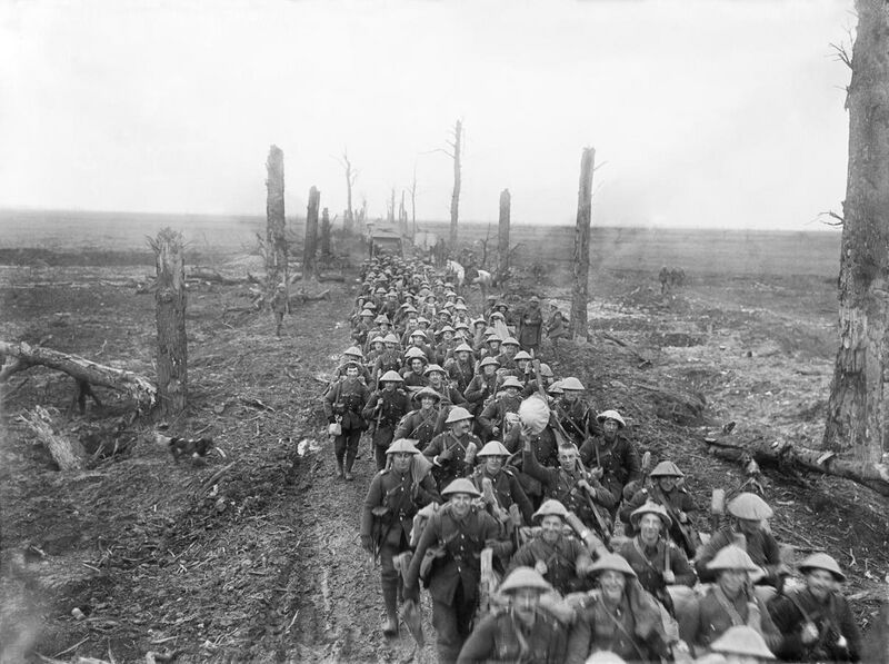 File:Sherwood Foresters following up Germans near Brie March 1917 IWM Q 1863.jpg