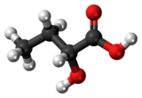 2-Hydroxybutyric acid molecule