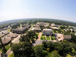 Drone shot of East Texas Baptist University