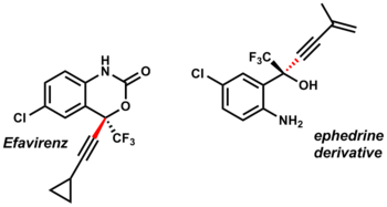 Merck's Effavirenz and ephedrine derivative synthesized via zinc acetylide