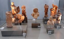 Collection of ancient Greek sculptures - Hellenistic figurines from Kharayeb and Tyre, displaying Greek influence