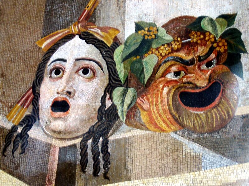 File:Tragic comic masks - roman mosaic.jpg