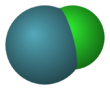 Spacefill model of xenon monochloride