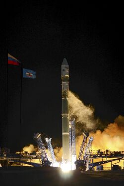Воздушно-космические силы провели успешный пуск ракеты-носителя «Союз-2» с космодрома Плесецк 04.jpg
