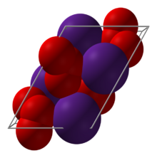 Crystal structure of Caesium ozonide