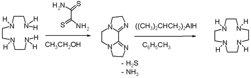 Cyclen synthesis dithiooxamide method