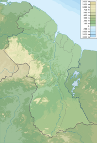 Location map/data/Guyana is located in Guyana