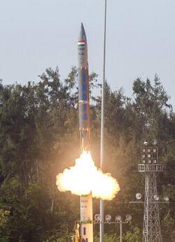 Launch of indigenously developed surface-to-surface missile Pralay (cropped).jpg
