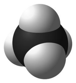 Molecule of methane.