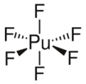 Stereo structural formula of plutonium hexafluoride