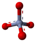 Ball-and-stick model of the chromate anion