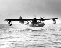 Consolidated PBY Catalina landing at Naval Air Station Jacksonville, Florida (USA), circa in 1943.jpg