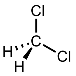 Dichloromethane molecular structure.png