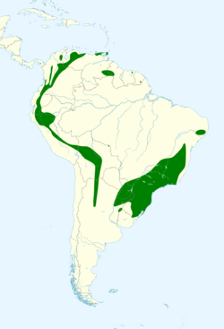 Euphonia cyanocephala map.svg