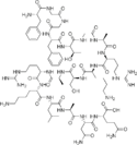 Chemical structure of Nociceptin.