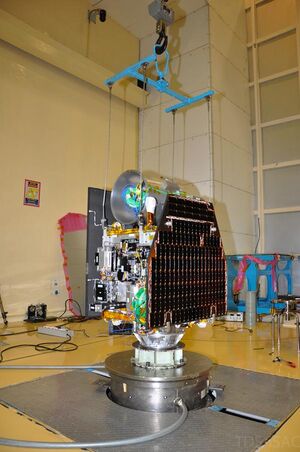PSLV-C40- Microsat-TD during pre-launch testing.jpg