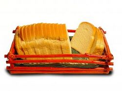 Loaf of bread in a basket