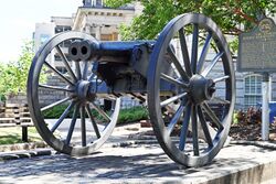 Double-barrelled cannon, Athens, GA, US.jpg