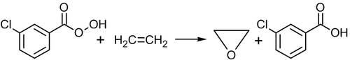 Oxidation of ethylene by peroxy acids