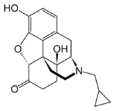 Chemical structure of Naltrexone.