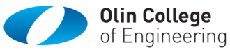 Olin College of Engineering word mark. A stylized blue letter "O" is on the left, with the name "Olin College of Engineering" to the right.