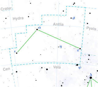 2MASS 0939−2448 is located in the constellation Antlia
