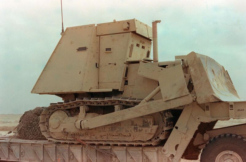 File:D7 armoured bulldozer on flatbed.jpg