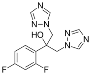 Fluconazole skeletal formula.svg