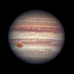 Jupiter's swirling colourful clouds.jpg