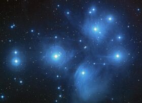 Image of the Pleiades star cluster