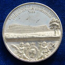 1851 Medal Crystal Palace World Expo London, obverse.jpg