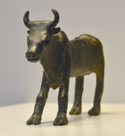 A bronze bull