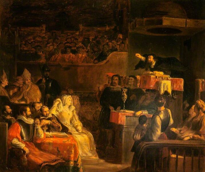 File:David Wilkie (1785-1841) - The Preaching of John Knox before the Lords of the Congregation, 10th June 1559 - NG 950 - National Galleries of Scotland.jpg