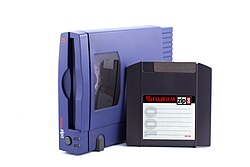 Iomega Zip 100 drive with a disk.jpg