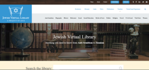 Jewish Virtual Library website screenshot.png