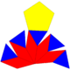 Rhombic diminished pentagonal trapezohedron net.png