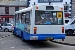 St Ives Bus Company bus (REZ 8375, ex-P703 LCF), St Ives, Cornwall, 29 July 2013.jpg