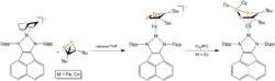 Diphosphatetrahedrane Ligand Substitution of Cycloocta-1,5-diene Forming Triphosphacyclopentane Analogue.png