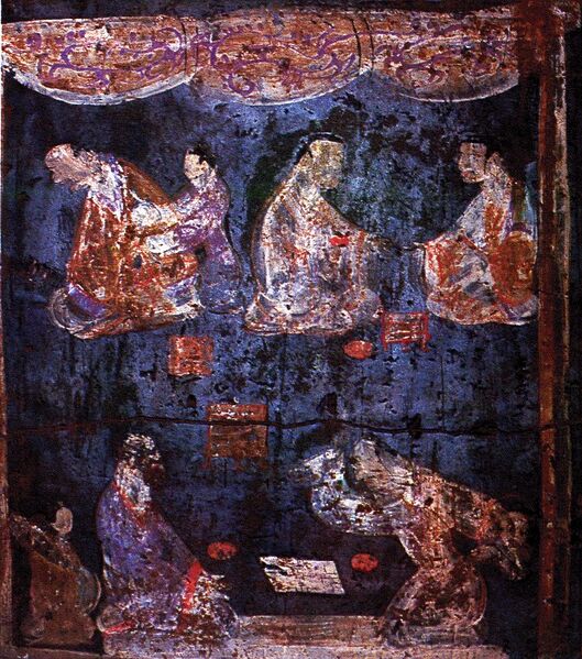File:Eastern Han Luoyang Mural of Liubo players.jpg
