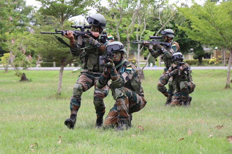 File:Indian Army Personnel during Maitree exercise 2018.jpg