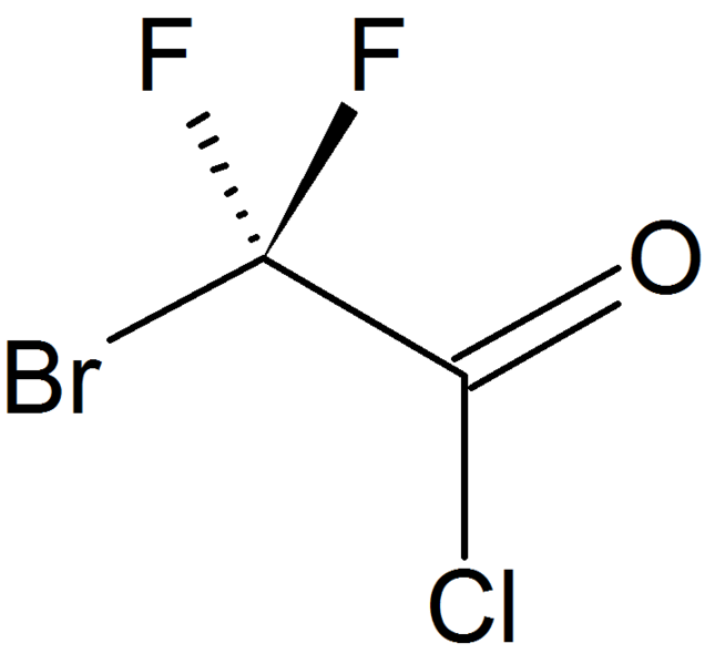 File:Structure of bromodifluoroacetyl chloride.png