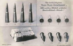1.-Weltkrieg Propaganda Darstellung französischer Dum-Dum-Geschosse ca. 1916.jpg