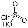Structural formula of chlorosulfuric acid