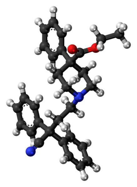 File:Diphenoxylate molecule ball.png