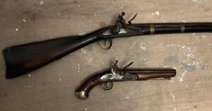French Tulle musket and English dragoon pistol.jpg