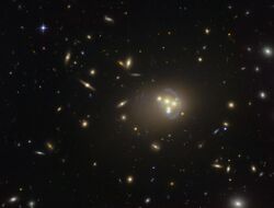Hubble image of the galaxy cluster Abell 3827.jpg