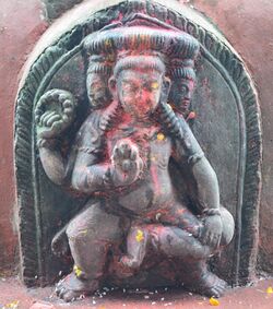Jwarhareshwor Statue at Gokarneshwor Mahadev Temple Premises, Gokarna, Kathmandu.jpg
